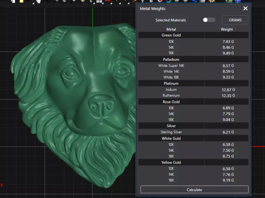 Dog Head Pendant 3D Print 3D Model 3D print model_10