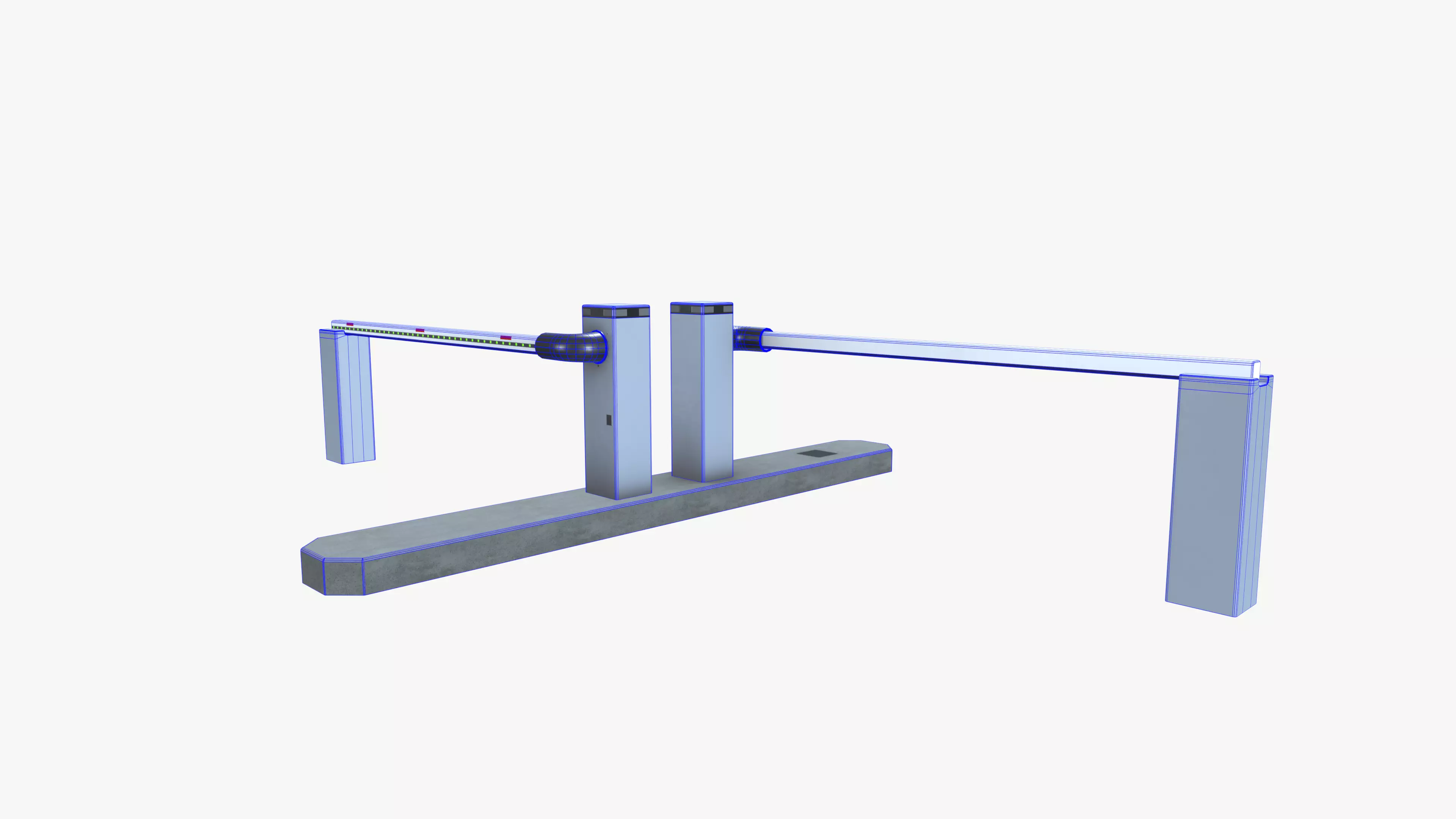 Boom Barrier Low-poly 3D model_12