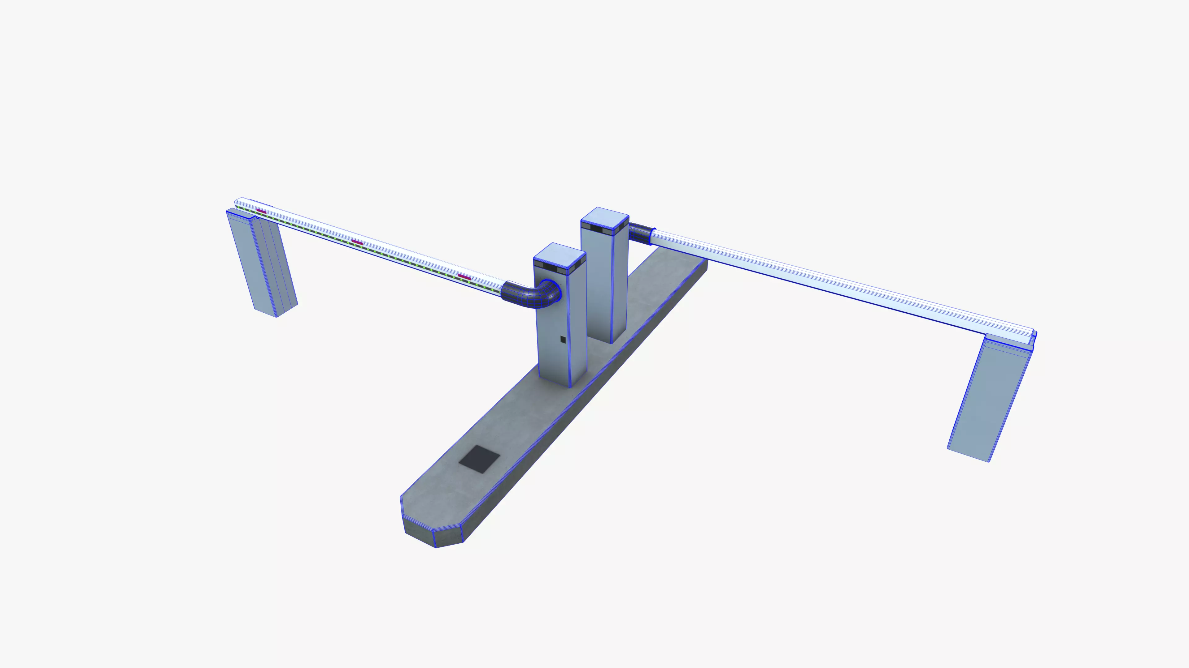 Boom Barrier Low-poly 3D model_13