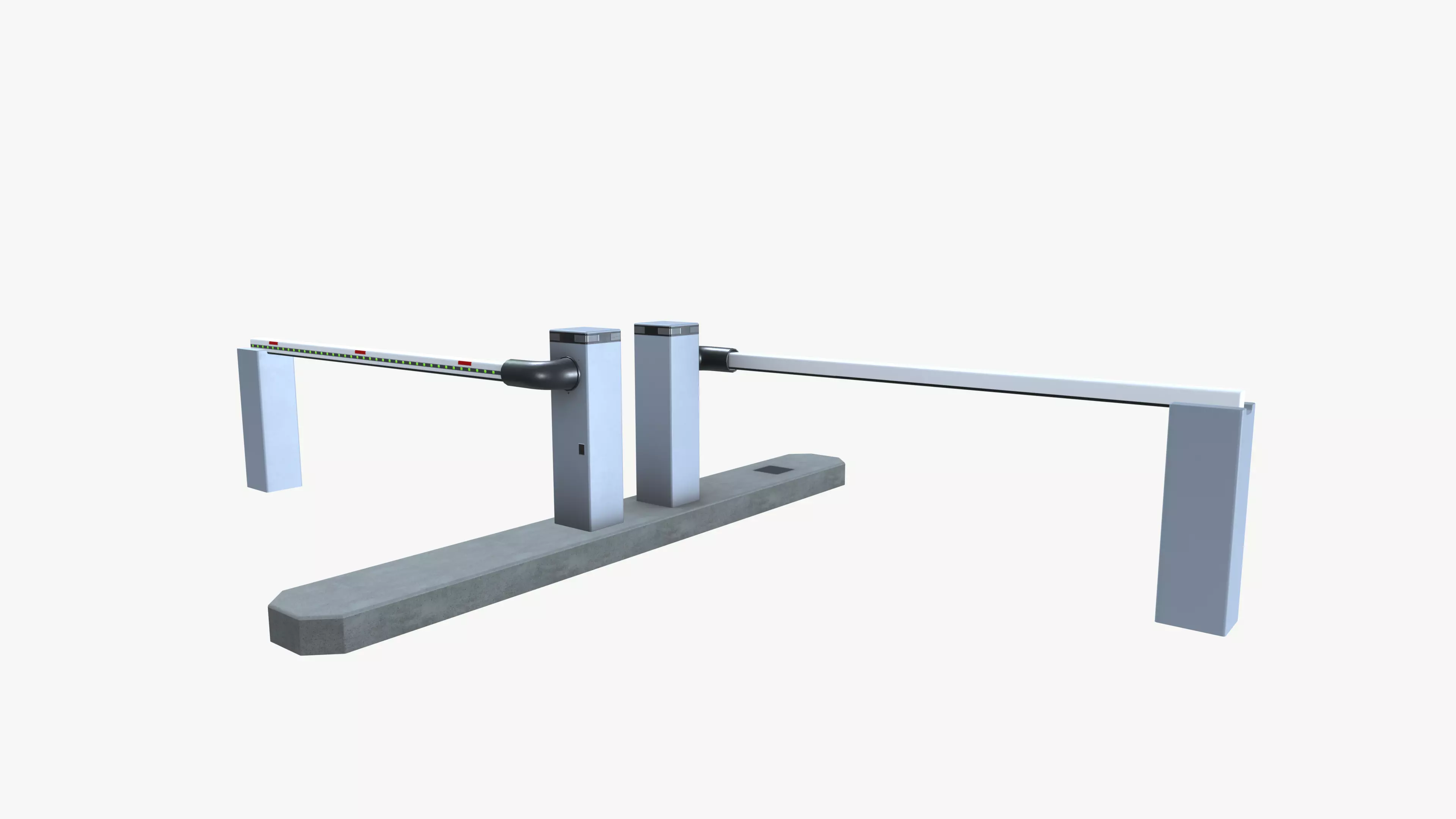 Boom Barrier Low-poly 3D model_4