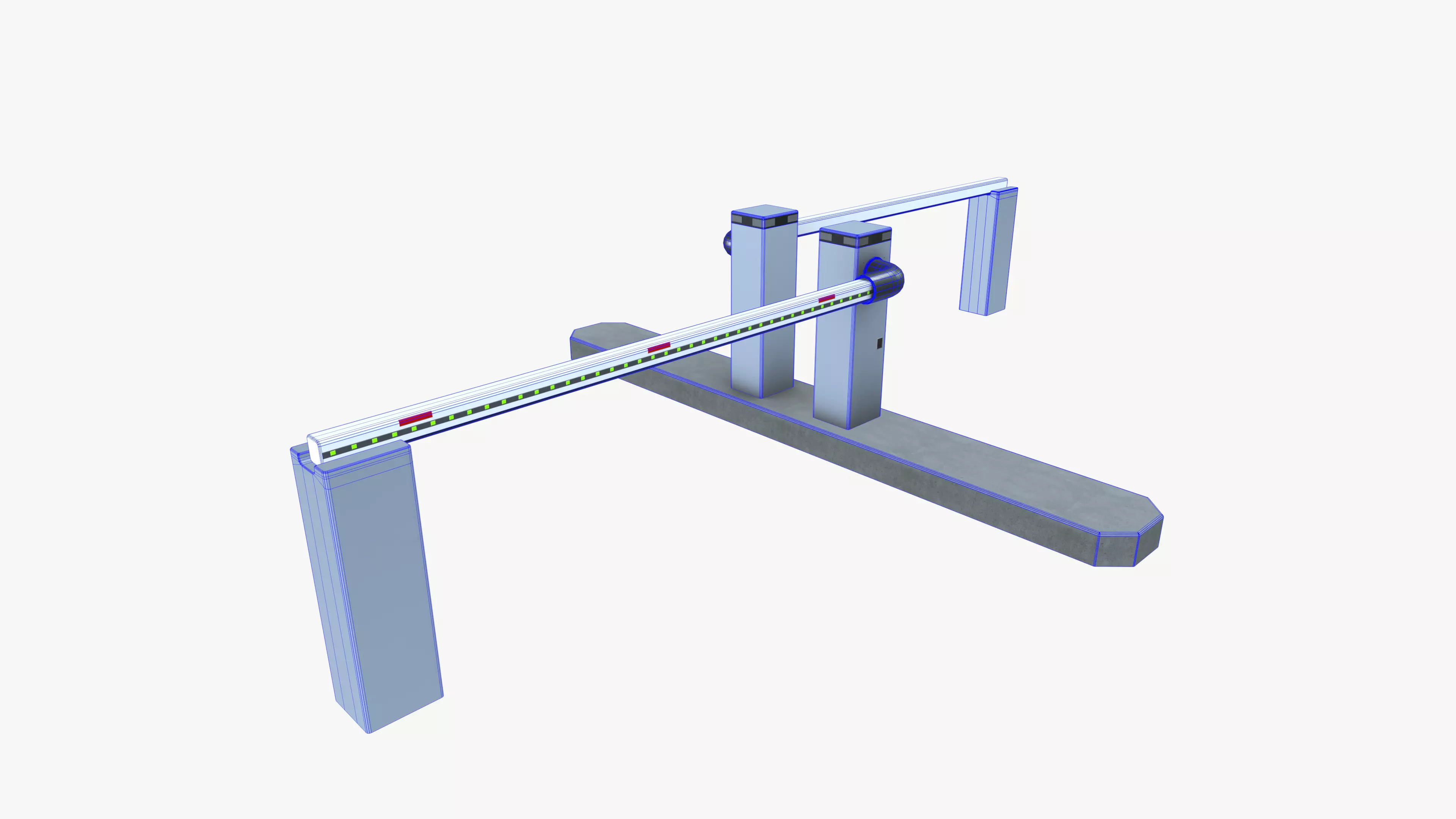 Boom Barrier Low-poly 3D model_14