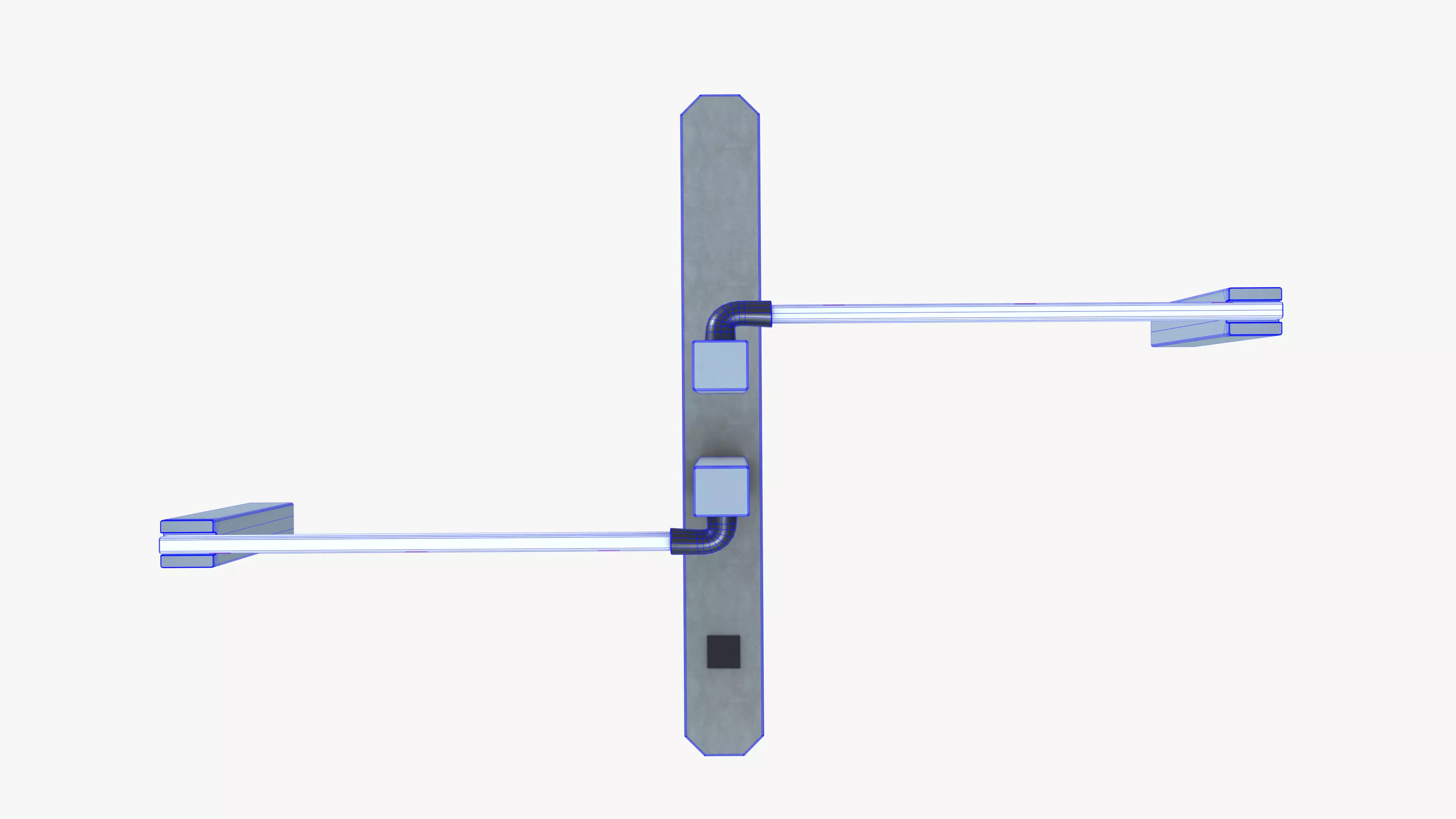 Boom Barrier Low-poly 3D model_16
