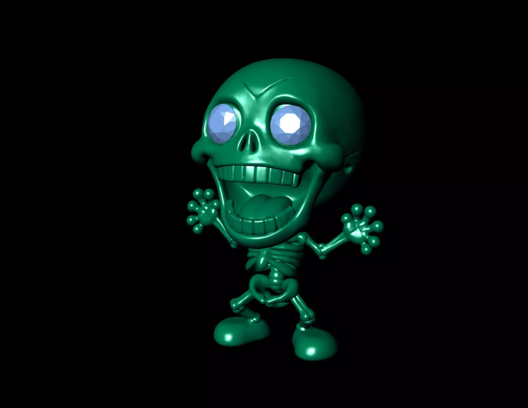 Skeleton Pendant 3D print model_5