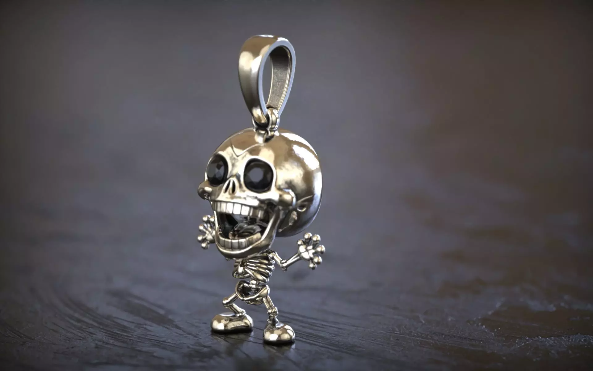 Skeleton Pendant 3D print model_1