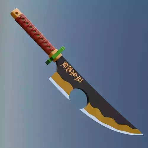 Nichirin Sword Uzui Tengen Replica Demon Slayer Fan Art