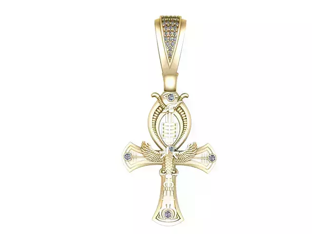 Egyptian Ankh Cross Pendant 3D Printable Model 3D print model