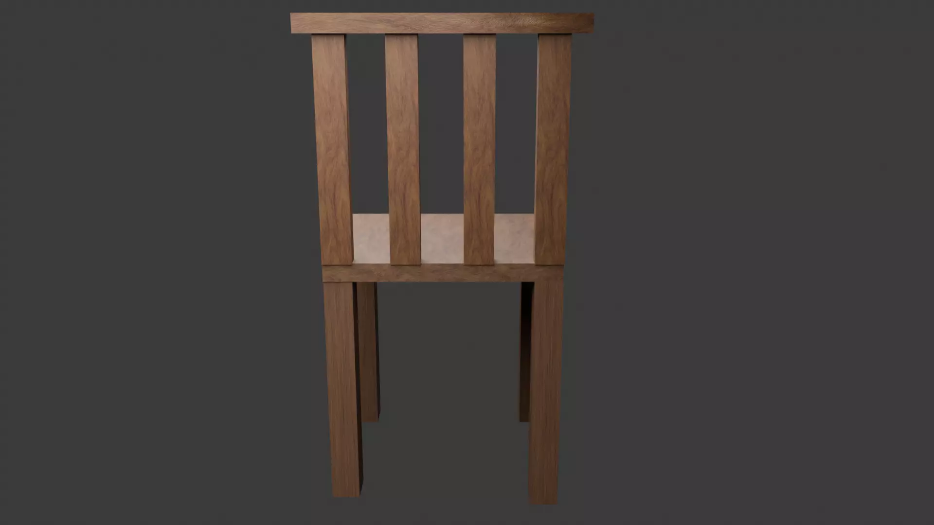 wooden chair 3D model_2