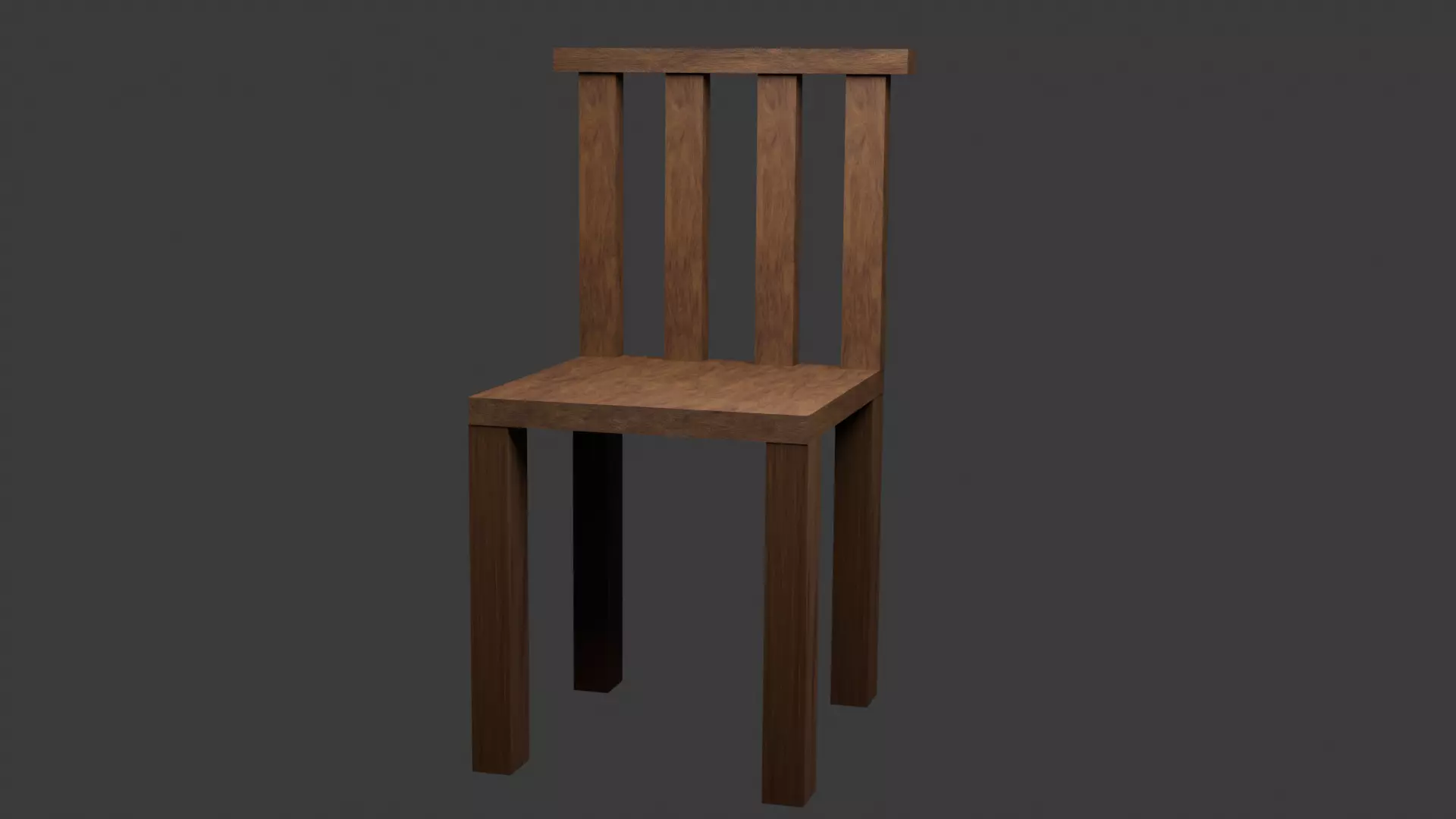 wooden chair 3D model_0