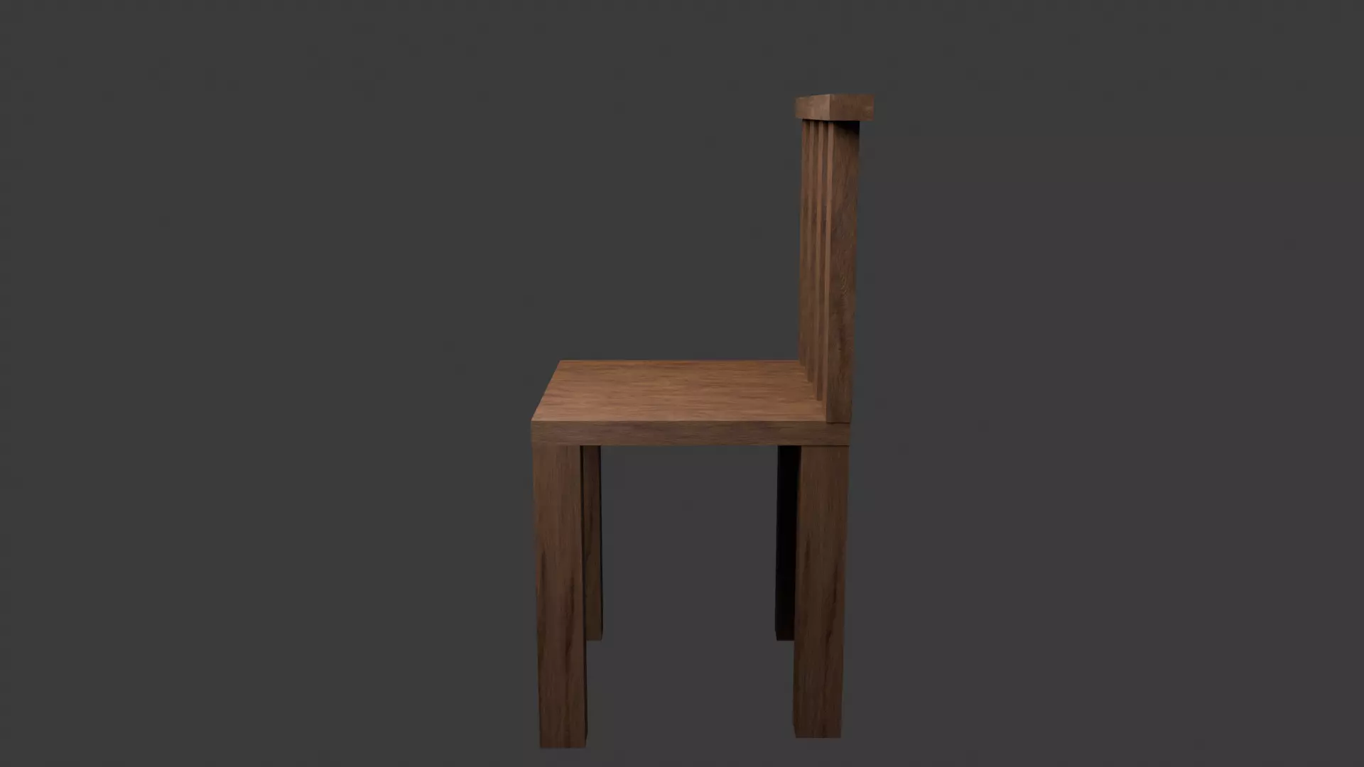 wooden chair 3D model_1