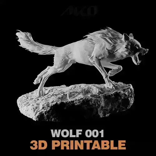 Wolf 001 3D Printable