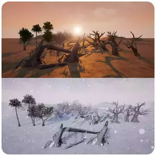 Low Poly Tree - Snow and Dryness Edition