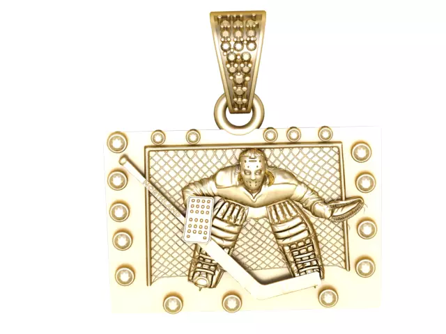 Hockey Goalie Pendant 3D Printable Model 3D print model