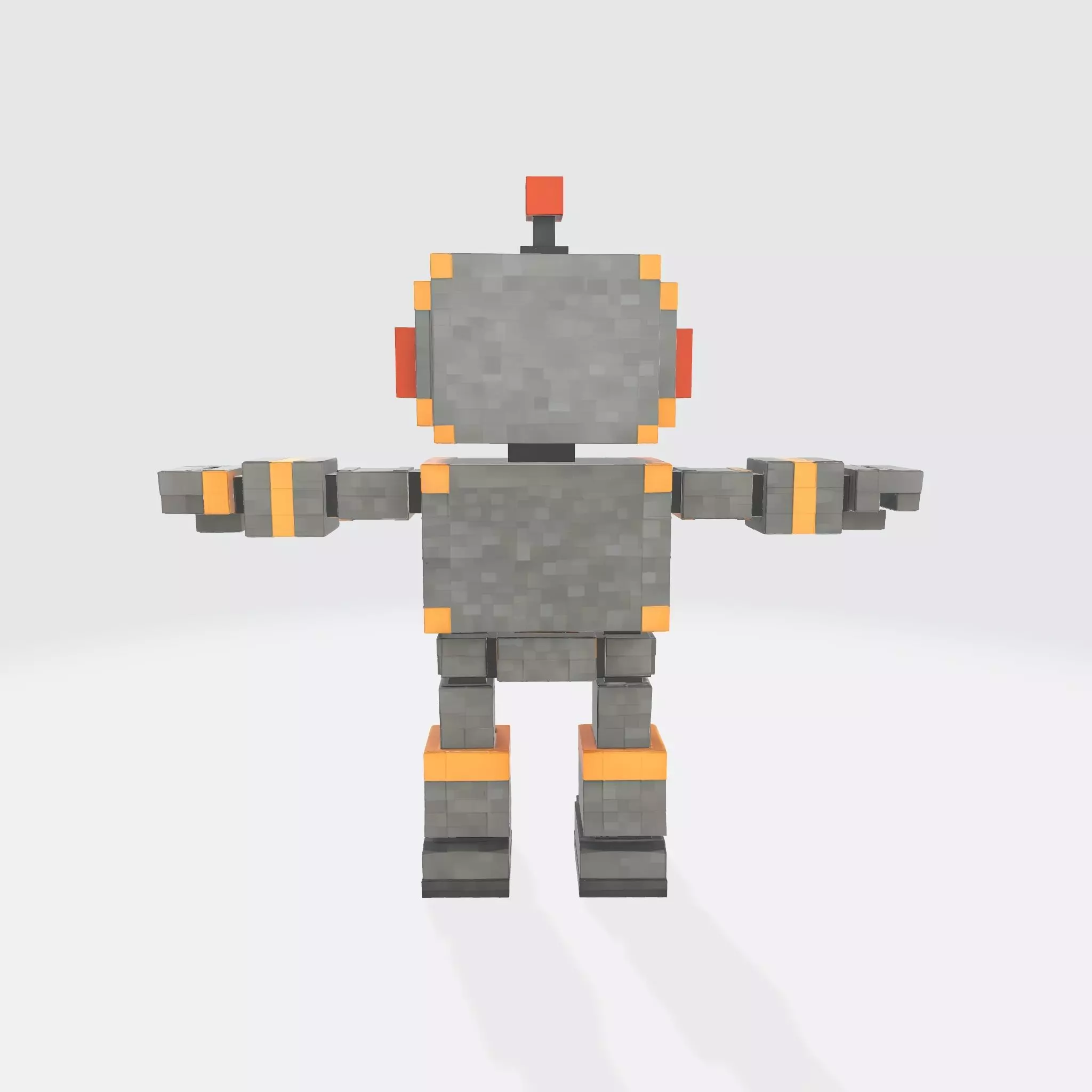 Robot Character N13 Low-poly 3D model_2