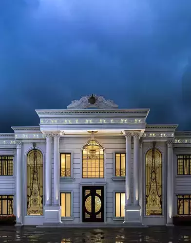 Neoclassical Building Exterior 3D model 5