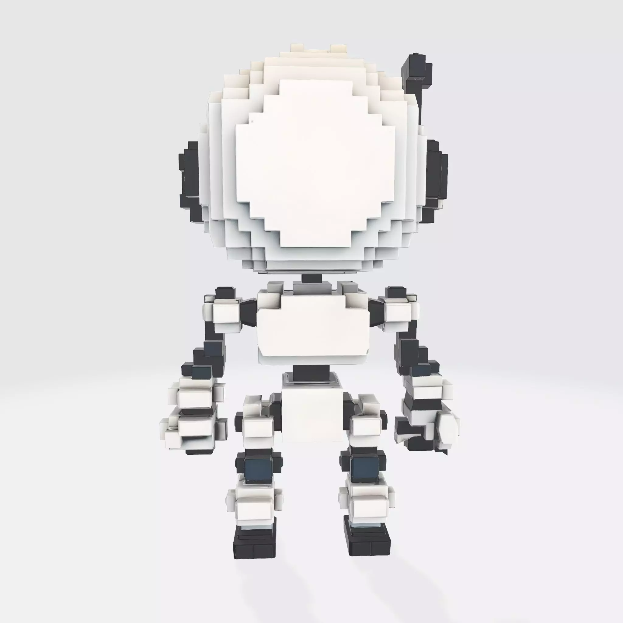 Robot Character N12 Low-poly 3D model_2
