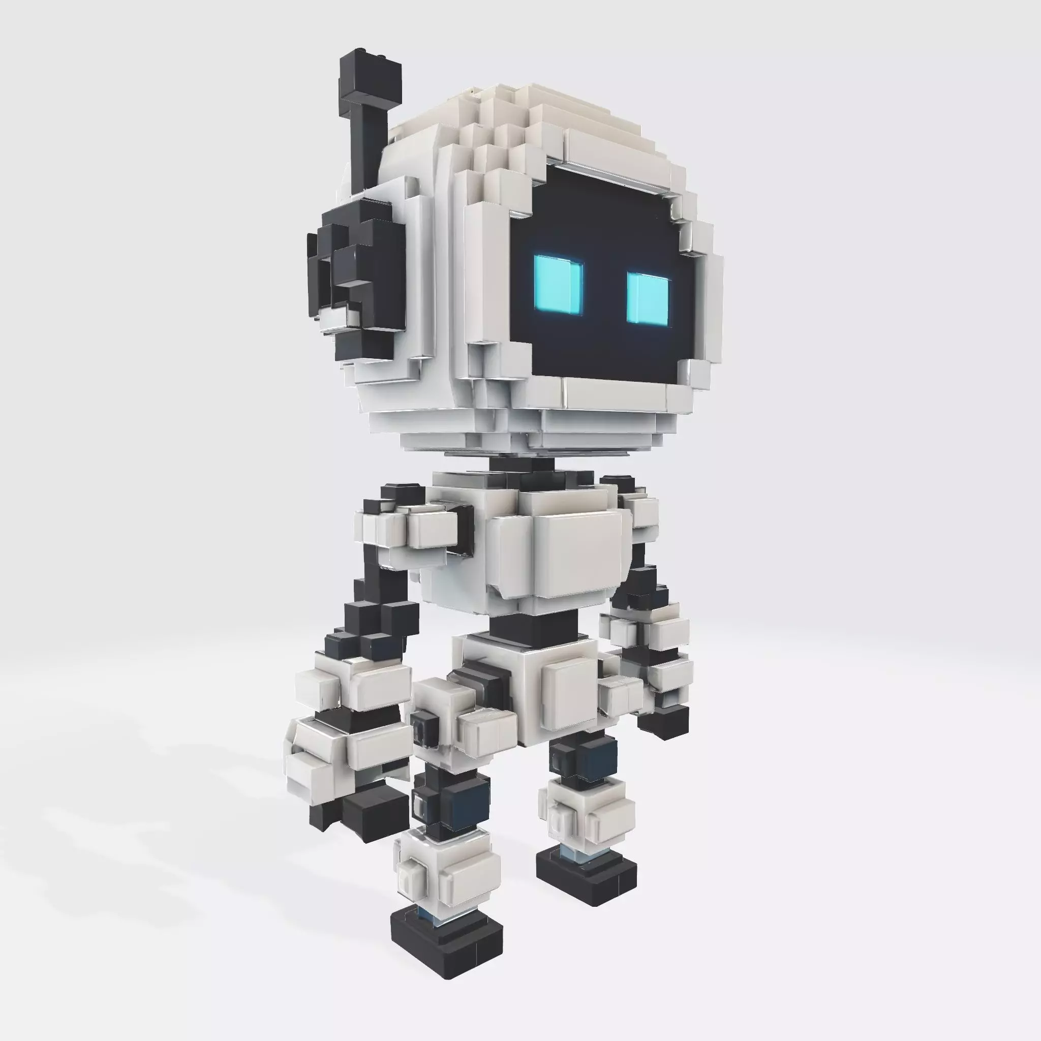 Robot Character N12 Low-poly 3D model_1