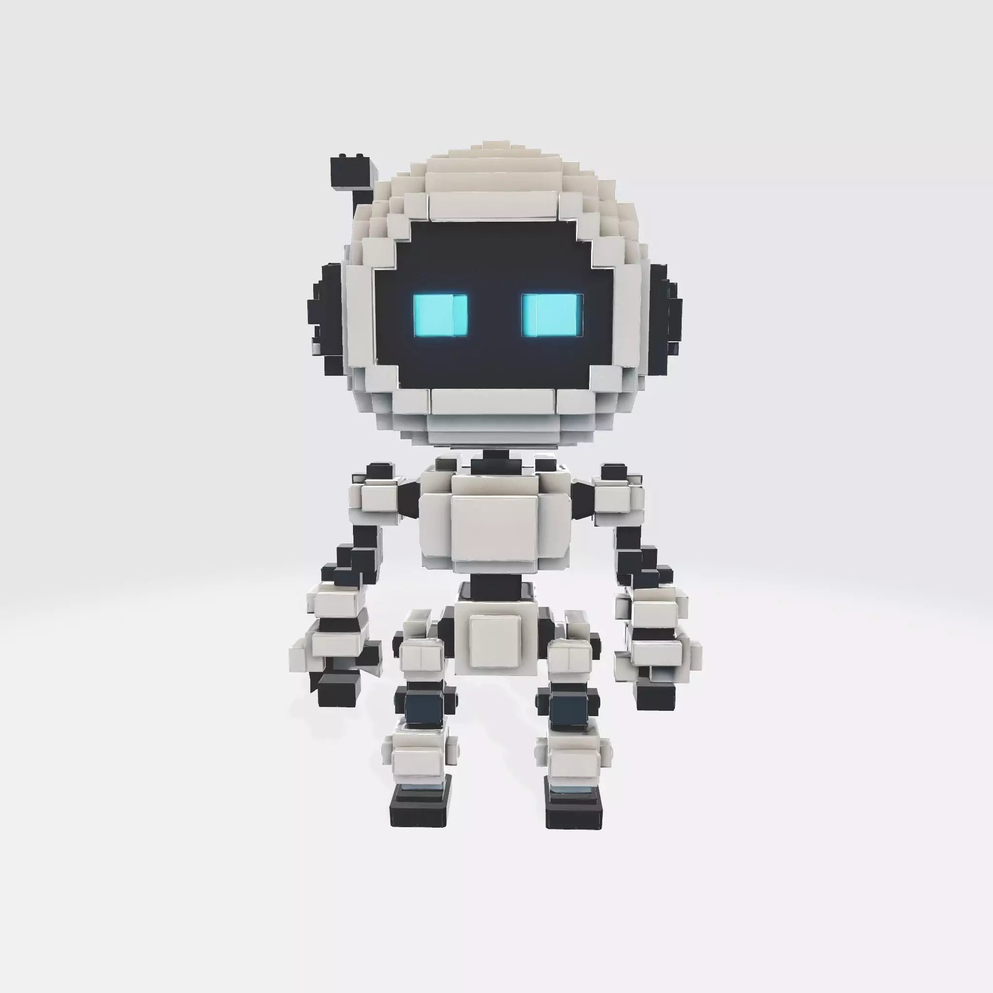 Robot Character N12 Low-poly 3D model_0