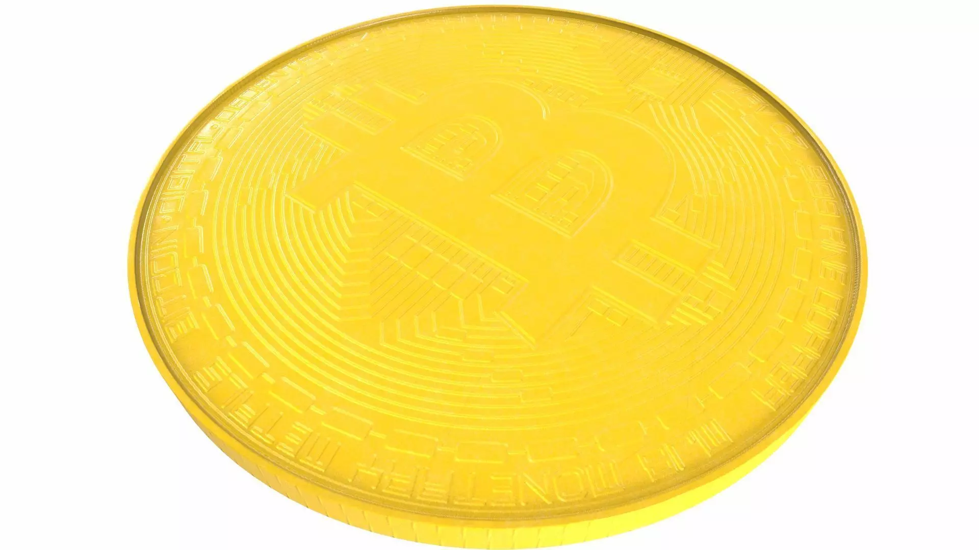 Bitcoin 3D Model Low-poly 3D model_5