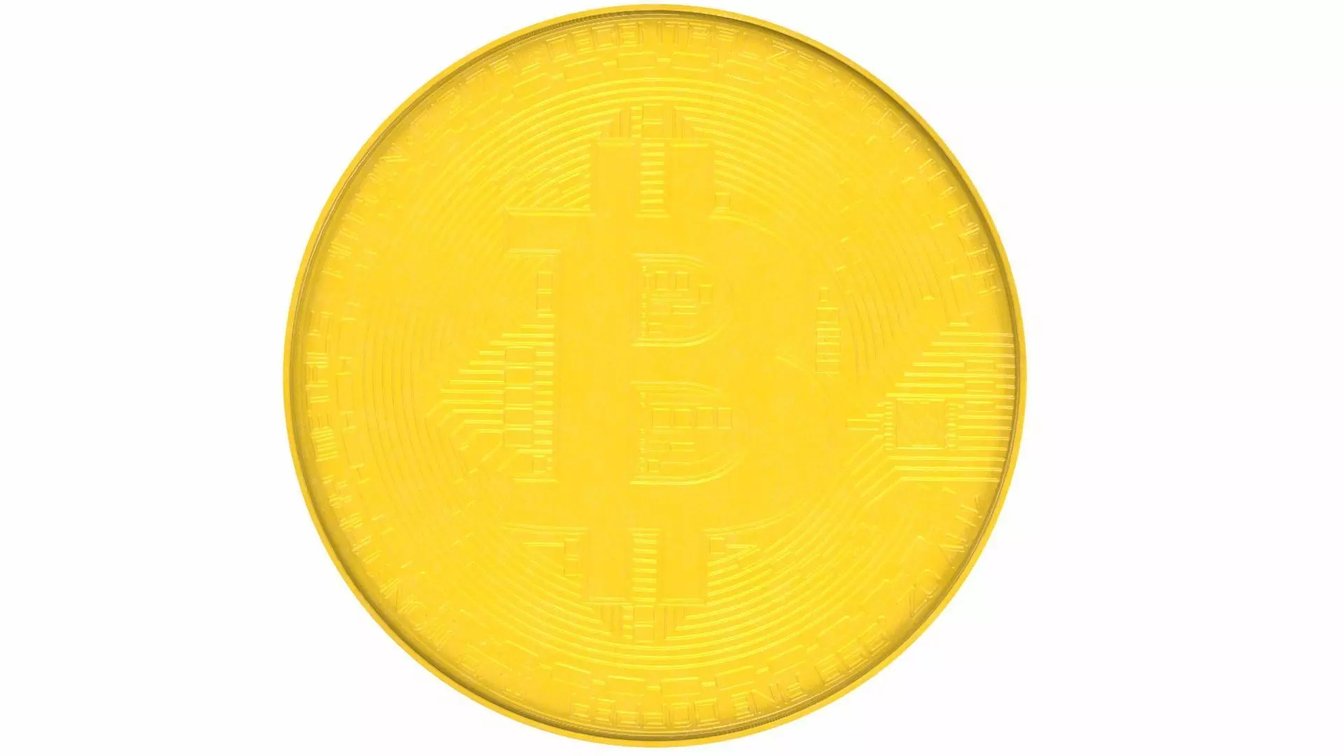 Bitcoin 3D Model Low-poly 3D model_0