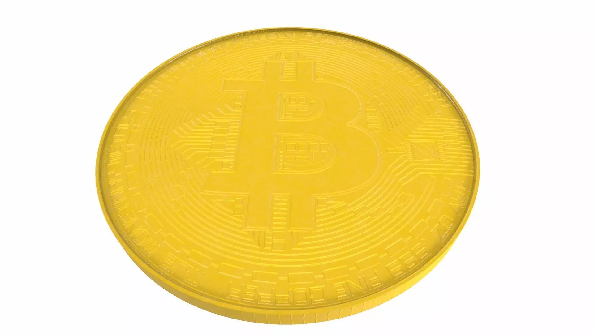 Bitcoin 3D Model Low-poly 3D model_4