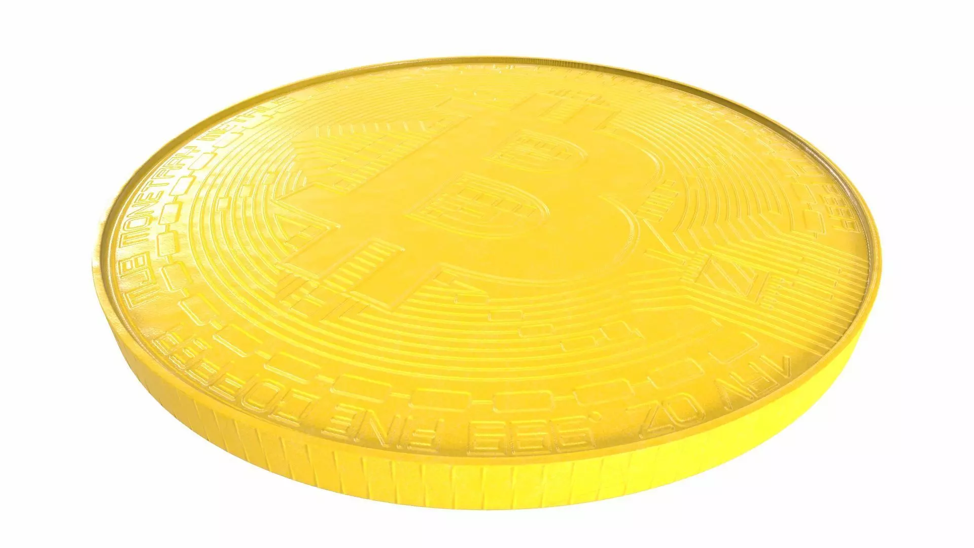 Bitcoin 3D Model Low-poly 3D model_2