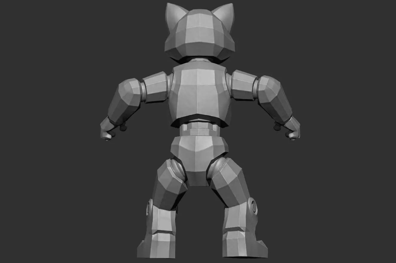 Articulated Looking Cat - pre supported - 100mm Resin printable  3D print model_4