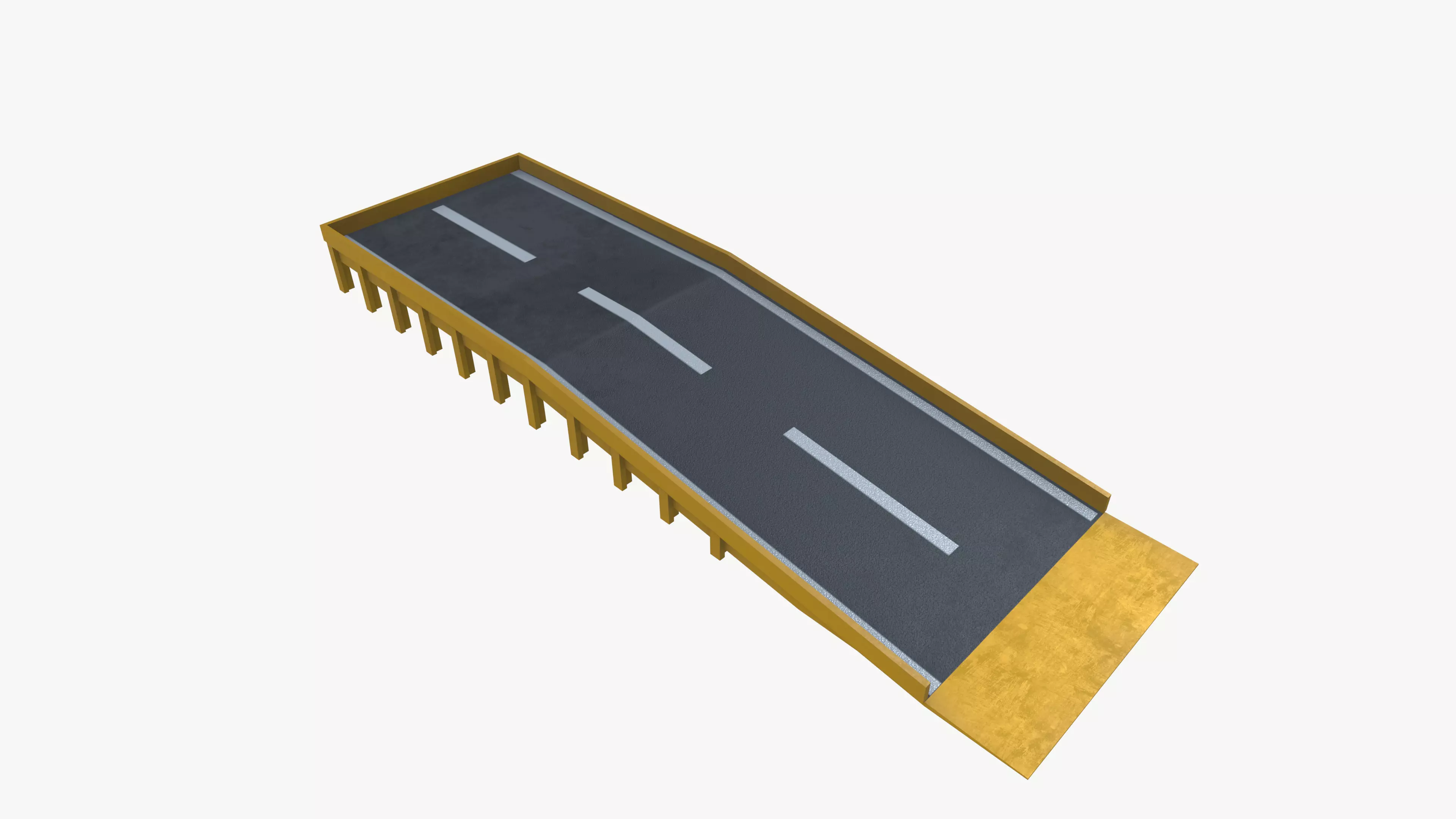 Dock Ramp Low-poly 3D model_3