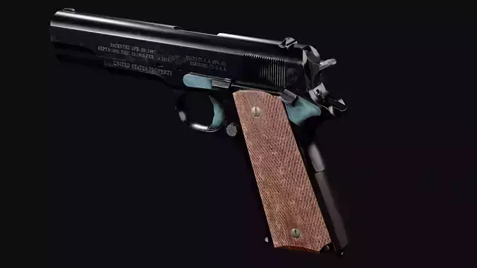 Colt M1911 - Lowpoly Game Ready Pistol 4K PBR 