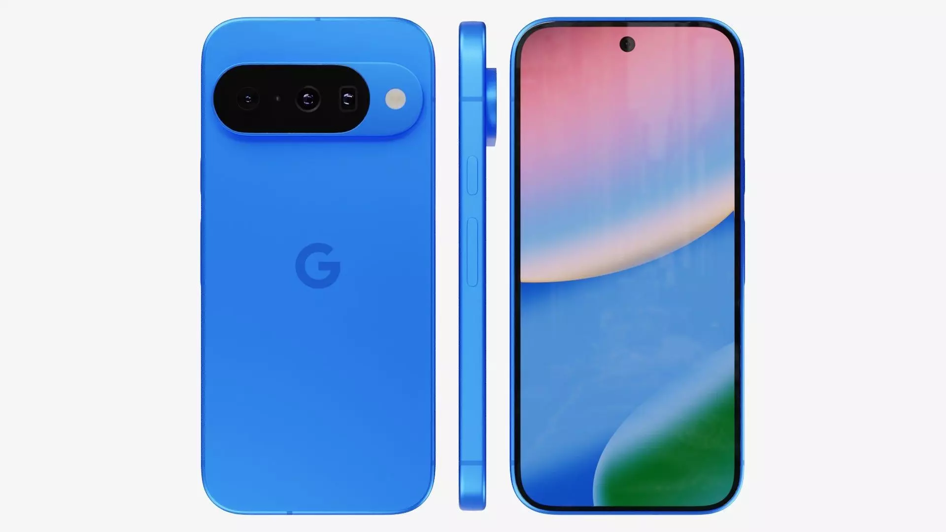 Google Pixel 10 Indigo Low-poly 3D model_2
