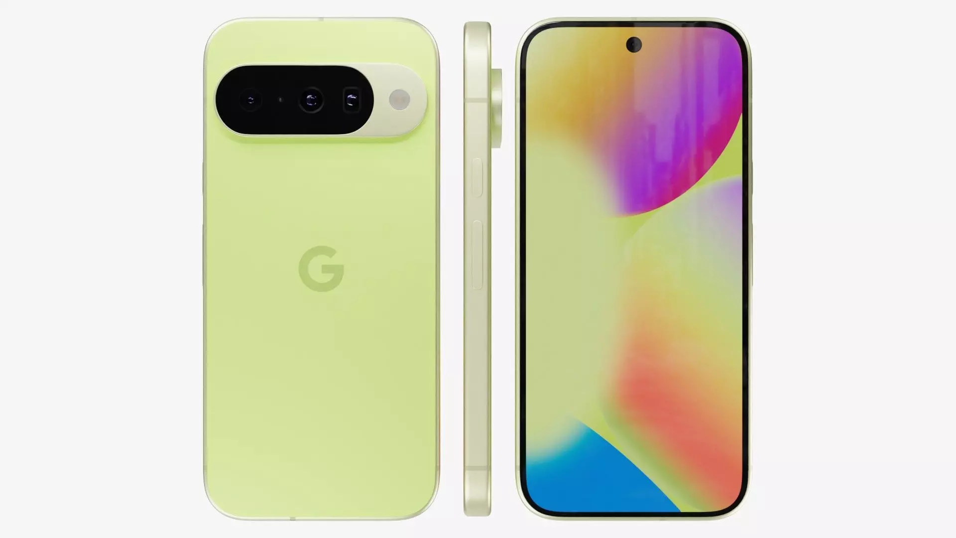 Google Pixel 10 Lemongrass Low-poly 3D model_2