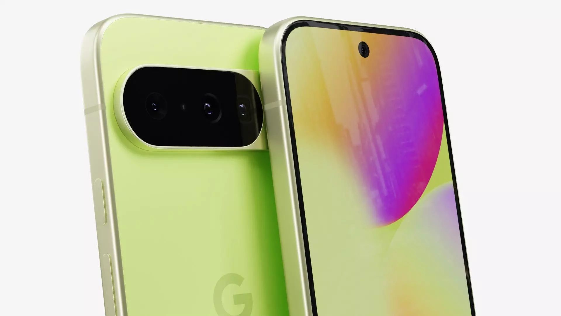 Google Pixel 10 Lemongrass Low-poly 3D model_3