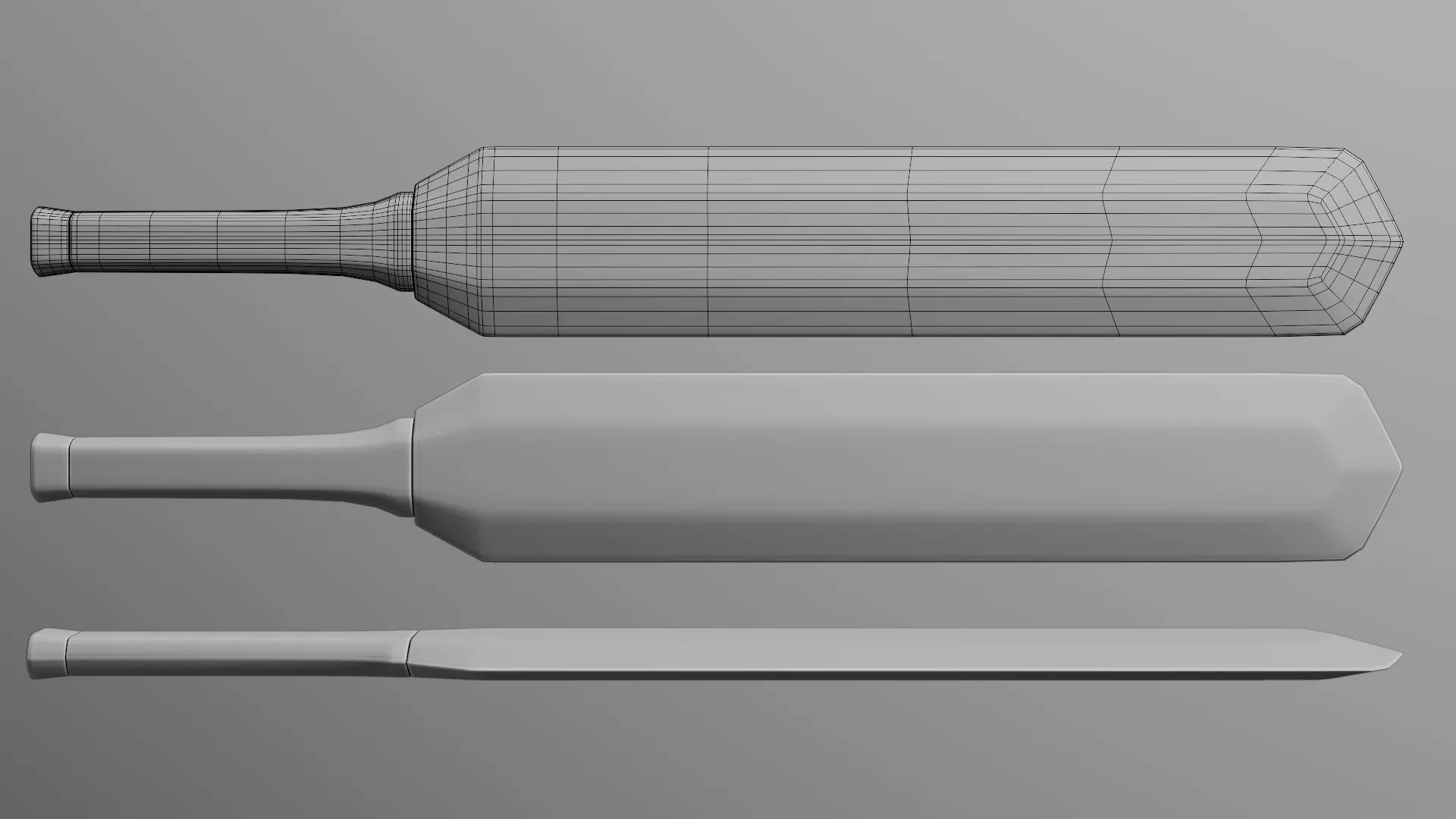 Low poly stylized game sword and dagger Low-poly 3D model_7