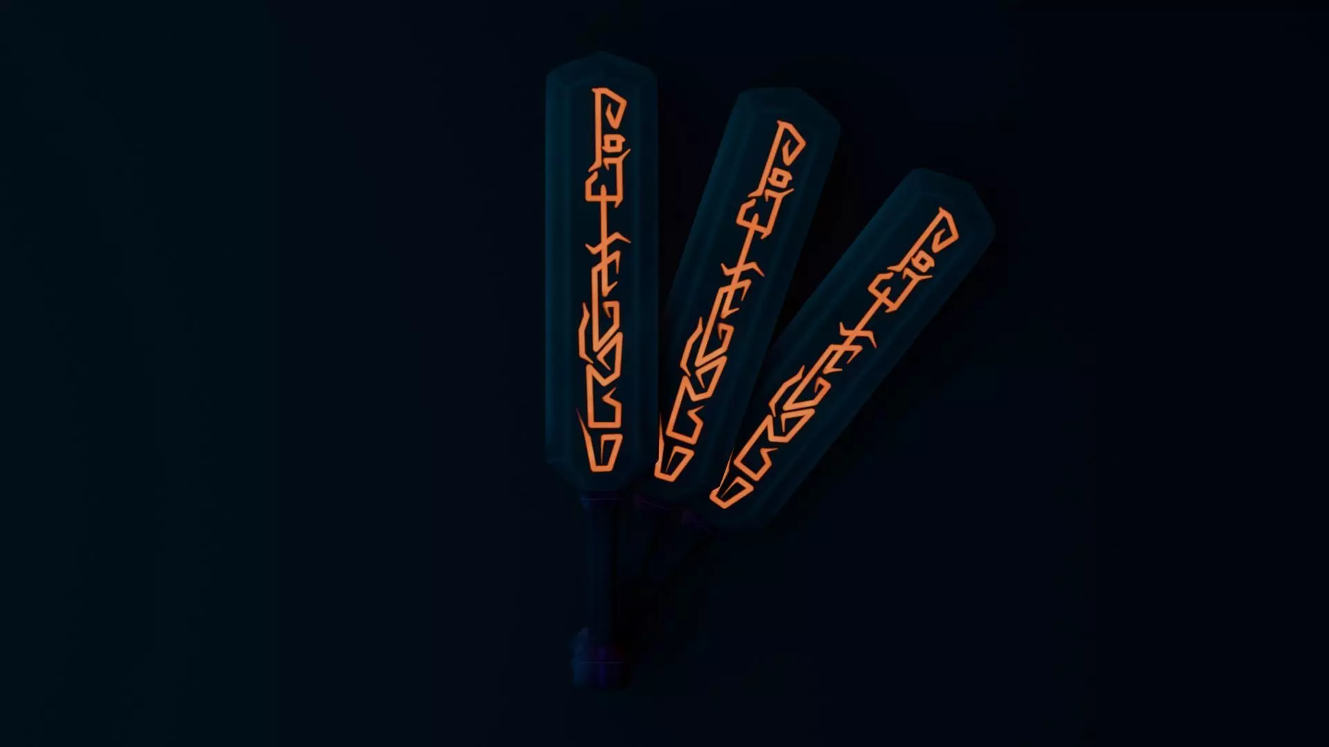 Low poly stylized game sword and dagger Low-poly 3D model_5