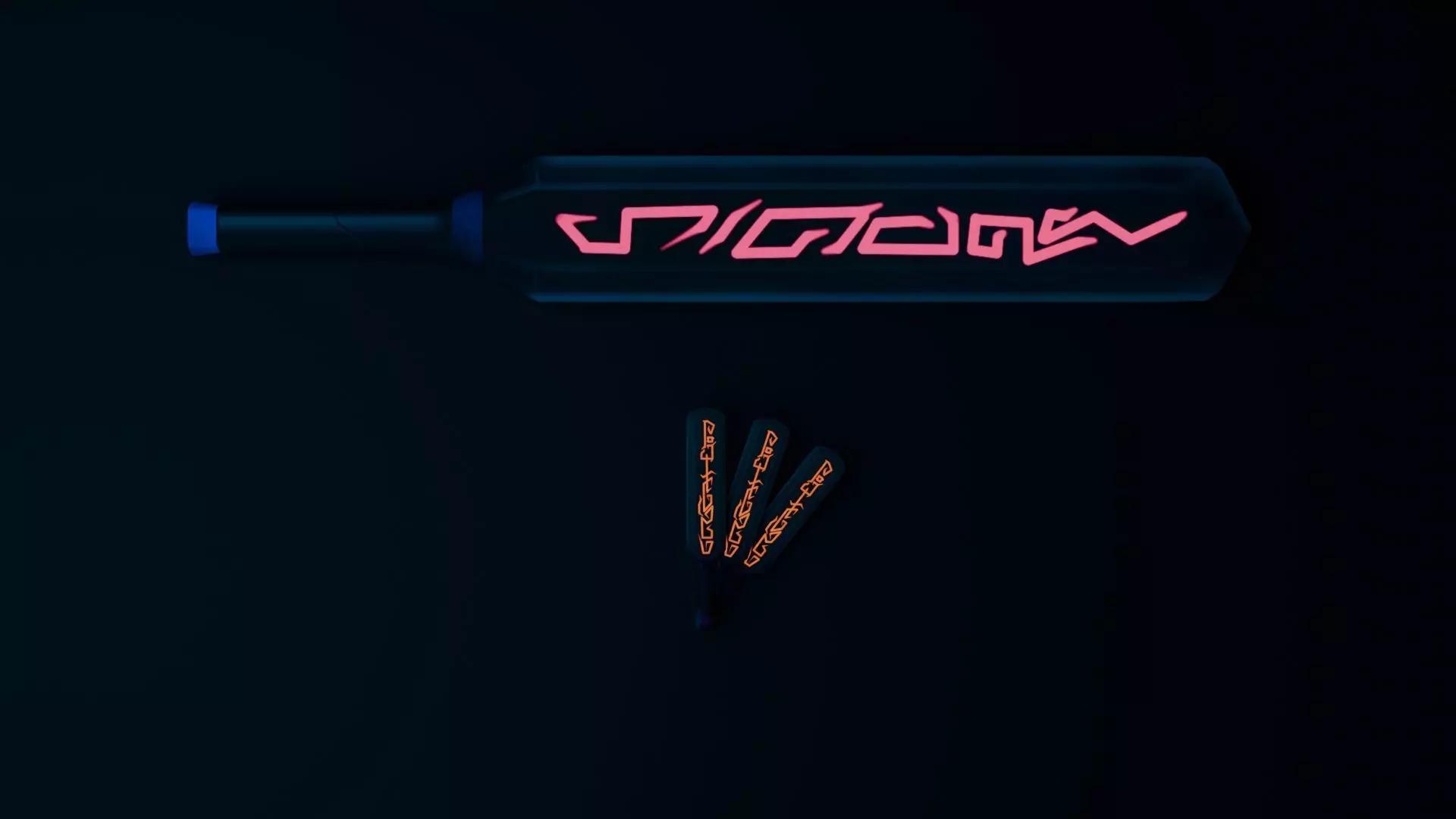 Low poly stylized game sword and dagger Low-poly 3D model_1