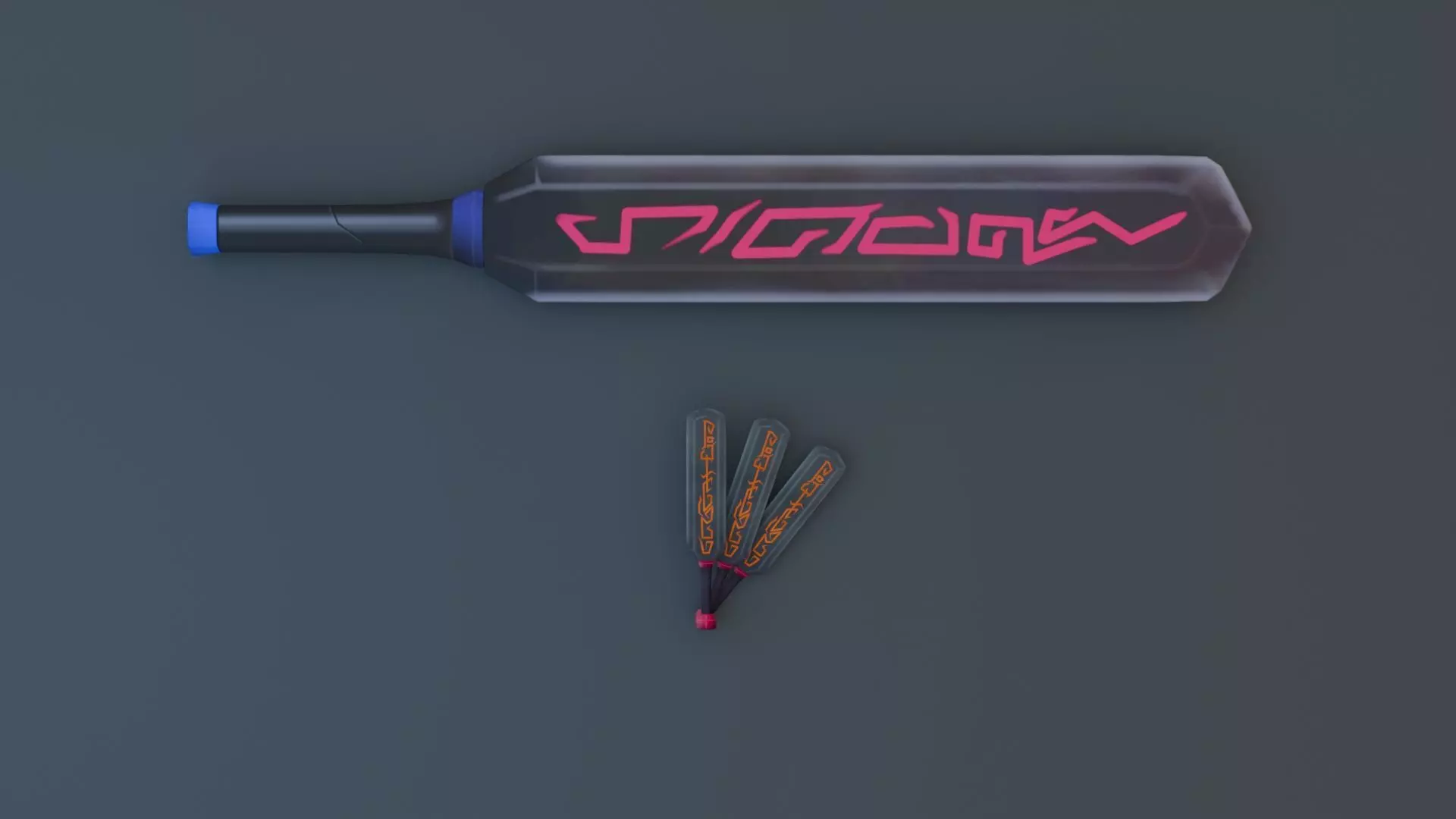 Low poly stylized game sword and dagger Low-poly 3D model_0