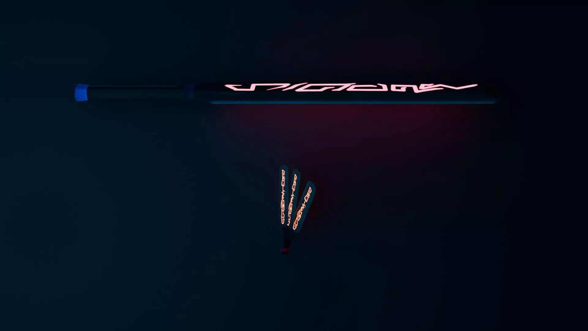 Low poly stylized game sword and dagger Low-poly 3D model_2