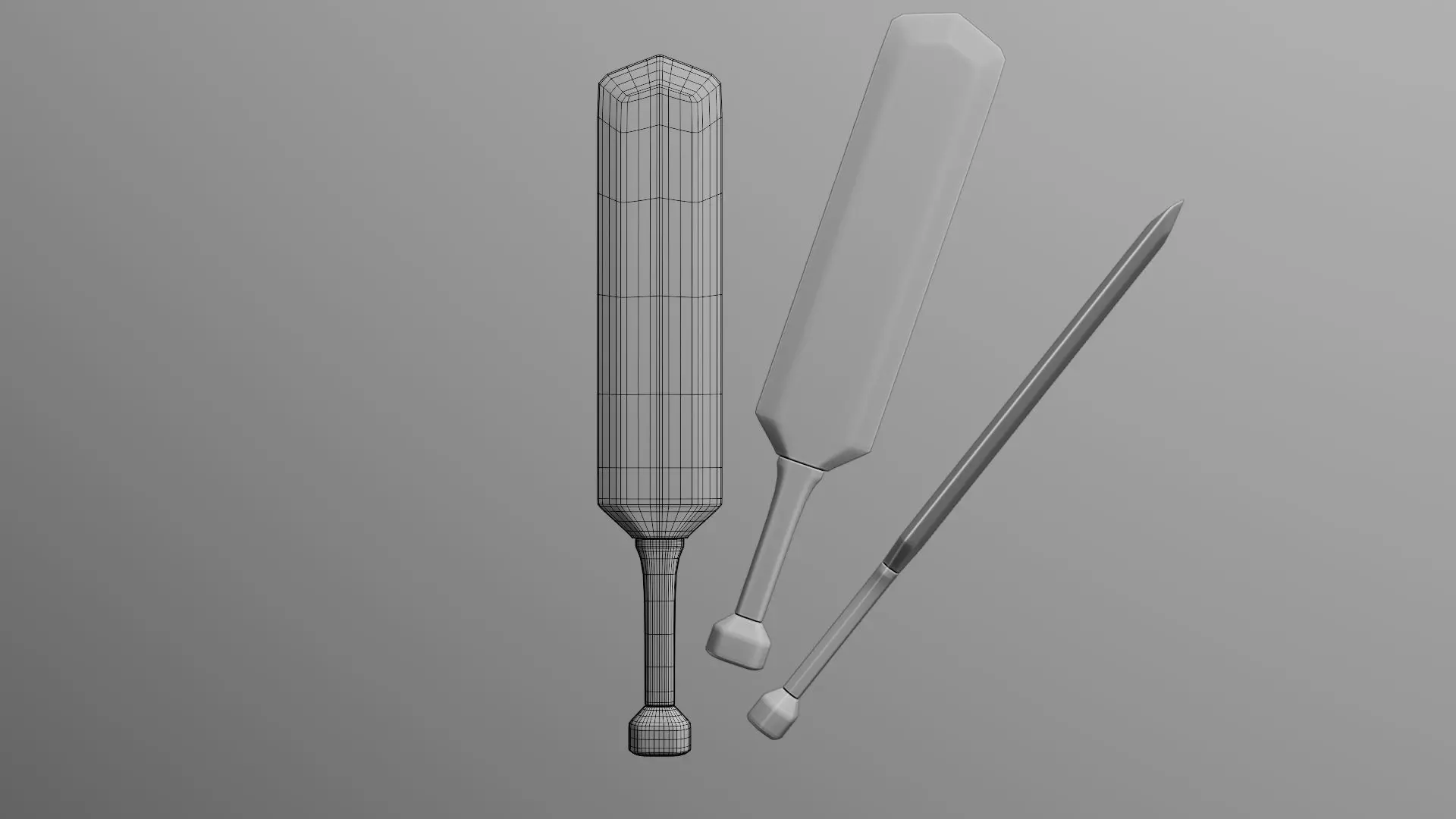 Low poly stylized game sword and dagger Low-poly 3D model_8
