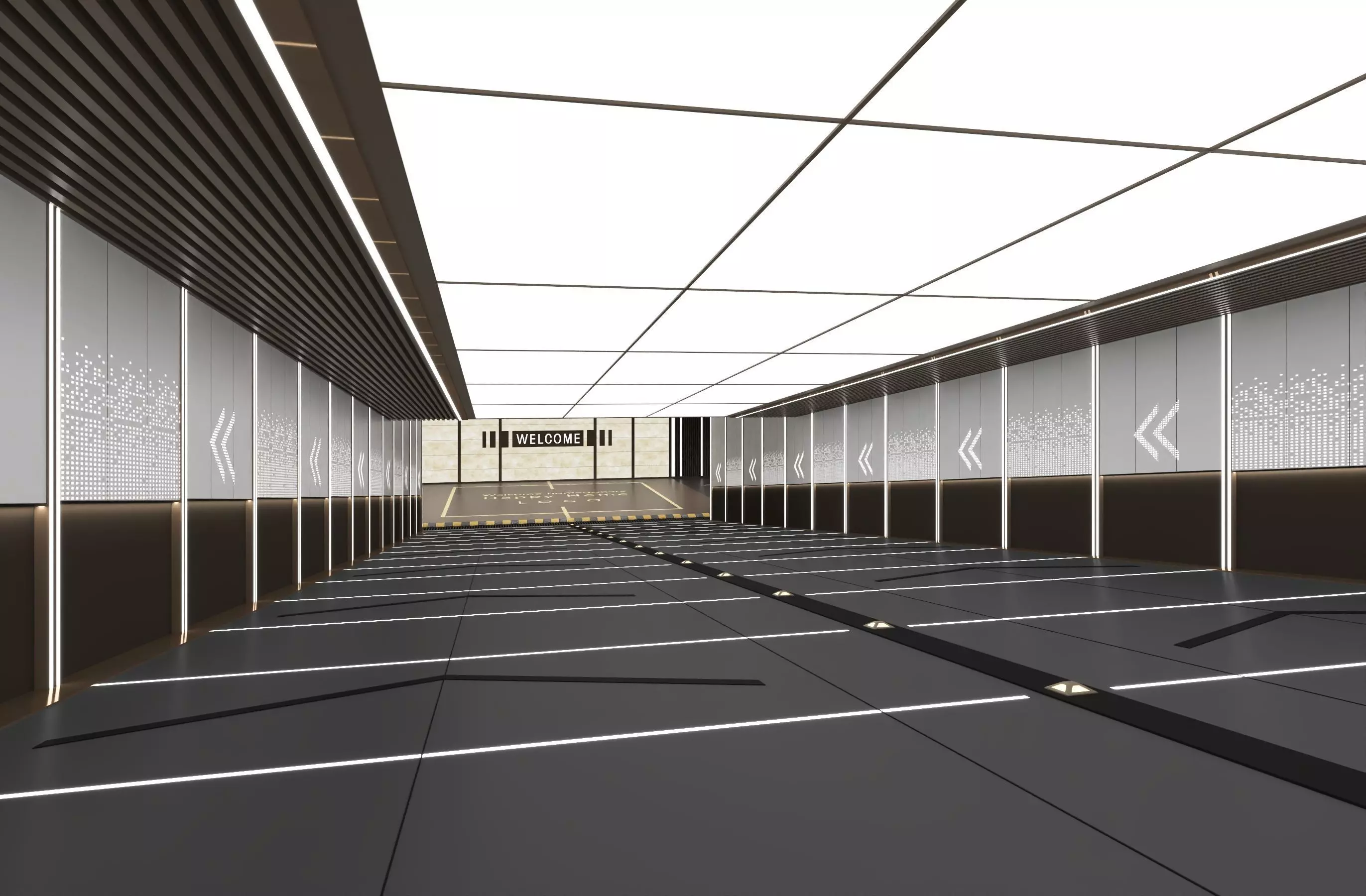 Modern Luxury Car Park - Garage Low-poly 3D model_8