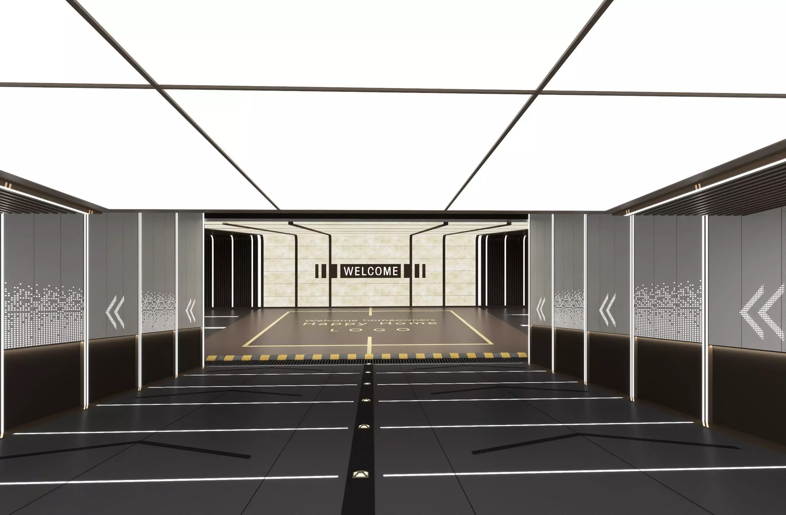 Modern Luxury Car Park - Garage Low-poly 3D model_3