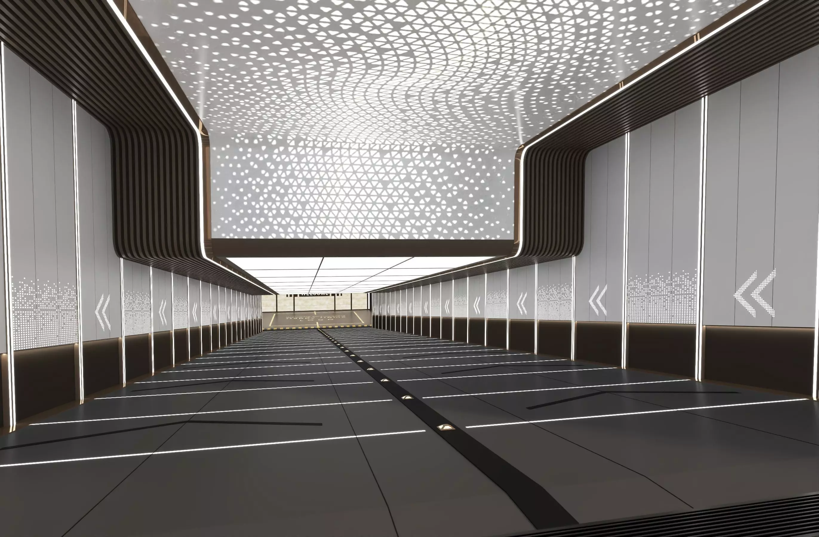 Modern Luxury Car Park - Garage Low-poly 3D model_2