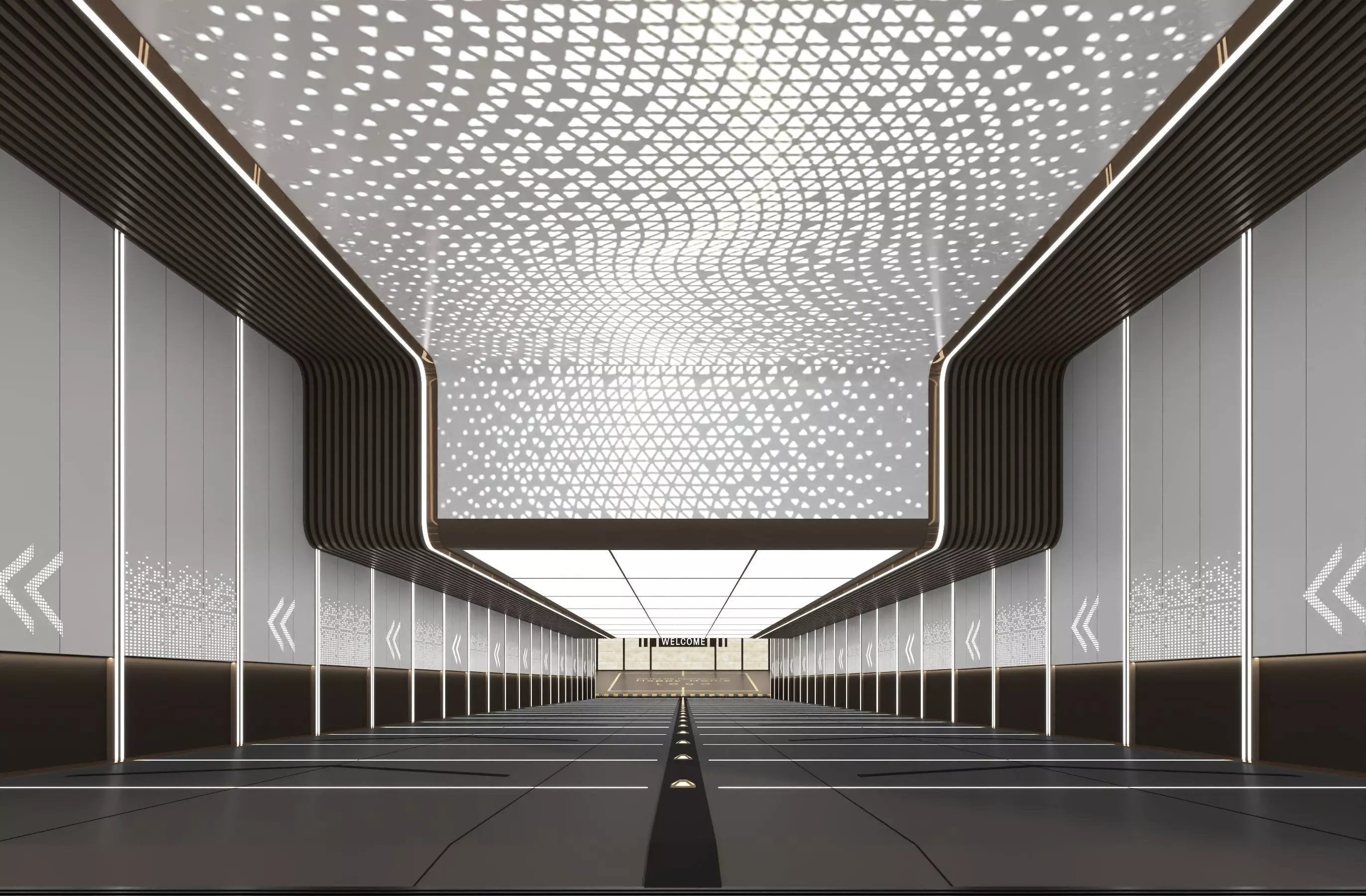 Modern Luxury Car Park - Garage Low-poly 3D model_1