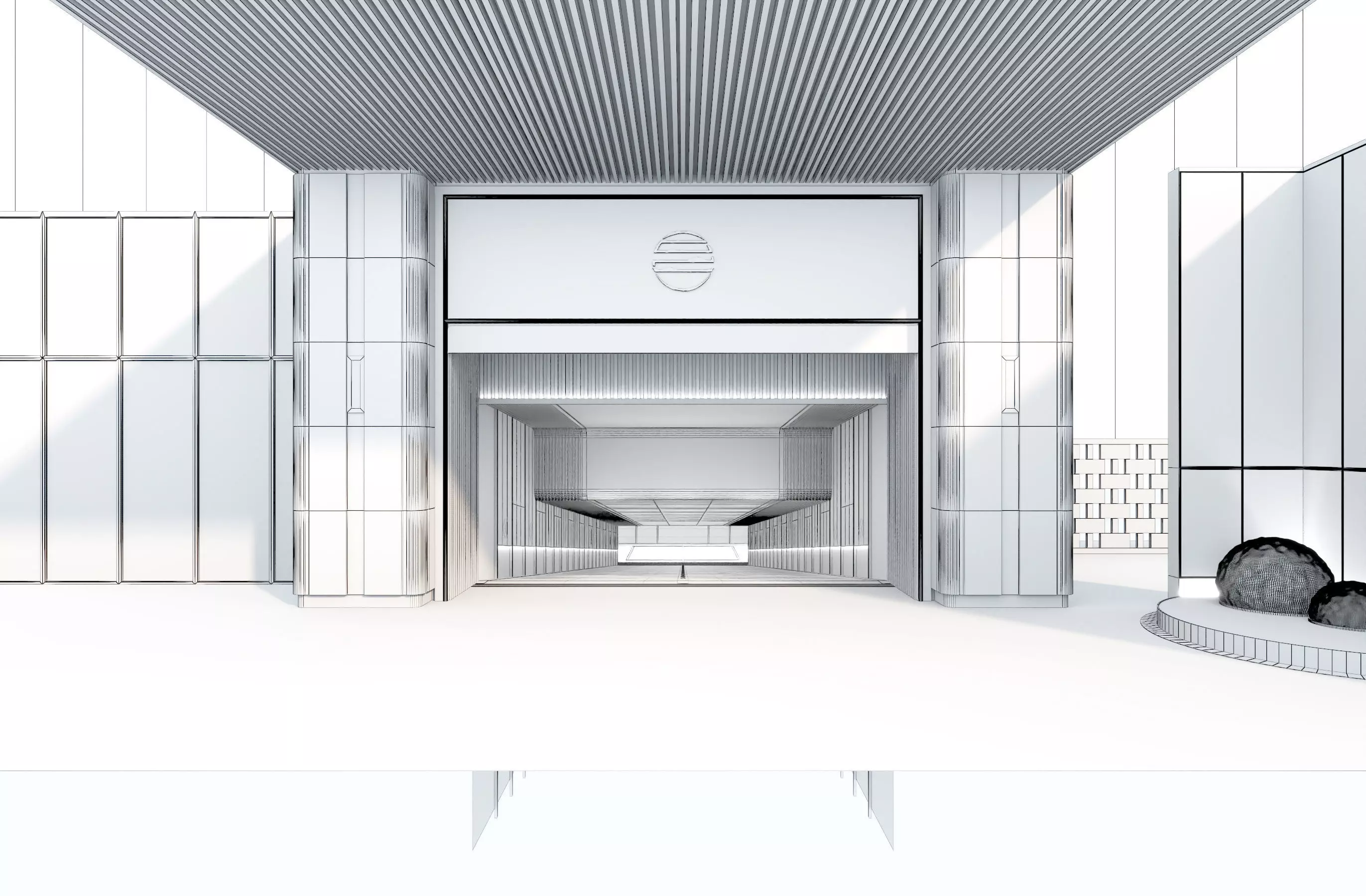 Modern Luxury Car Park - Garage Low-poly 3D model_9