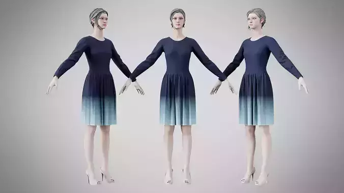 Dress 05 Yankees Blue