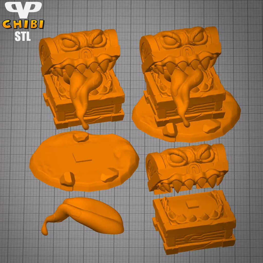 Mimic Chibi STL for 3D Printing ChibiSTL 3DXM 3D print model_2