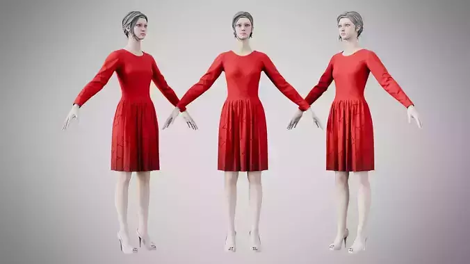 Dress 05 Alabama Crimson  With Design