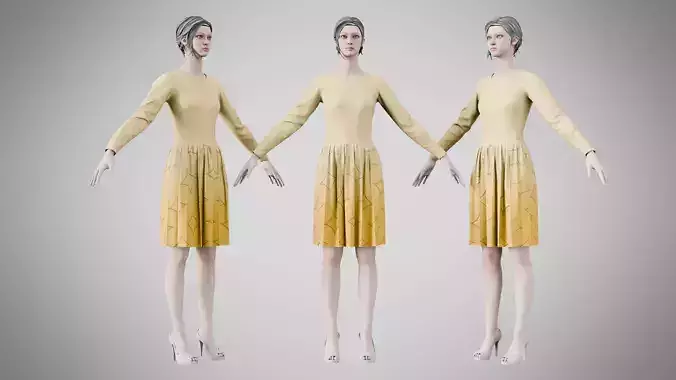 Dress 05 Caramel With Design