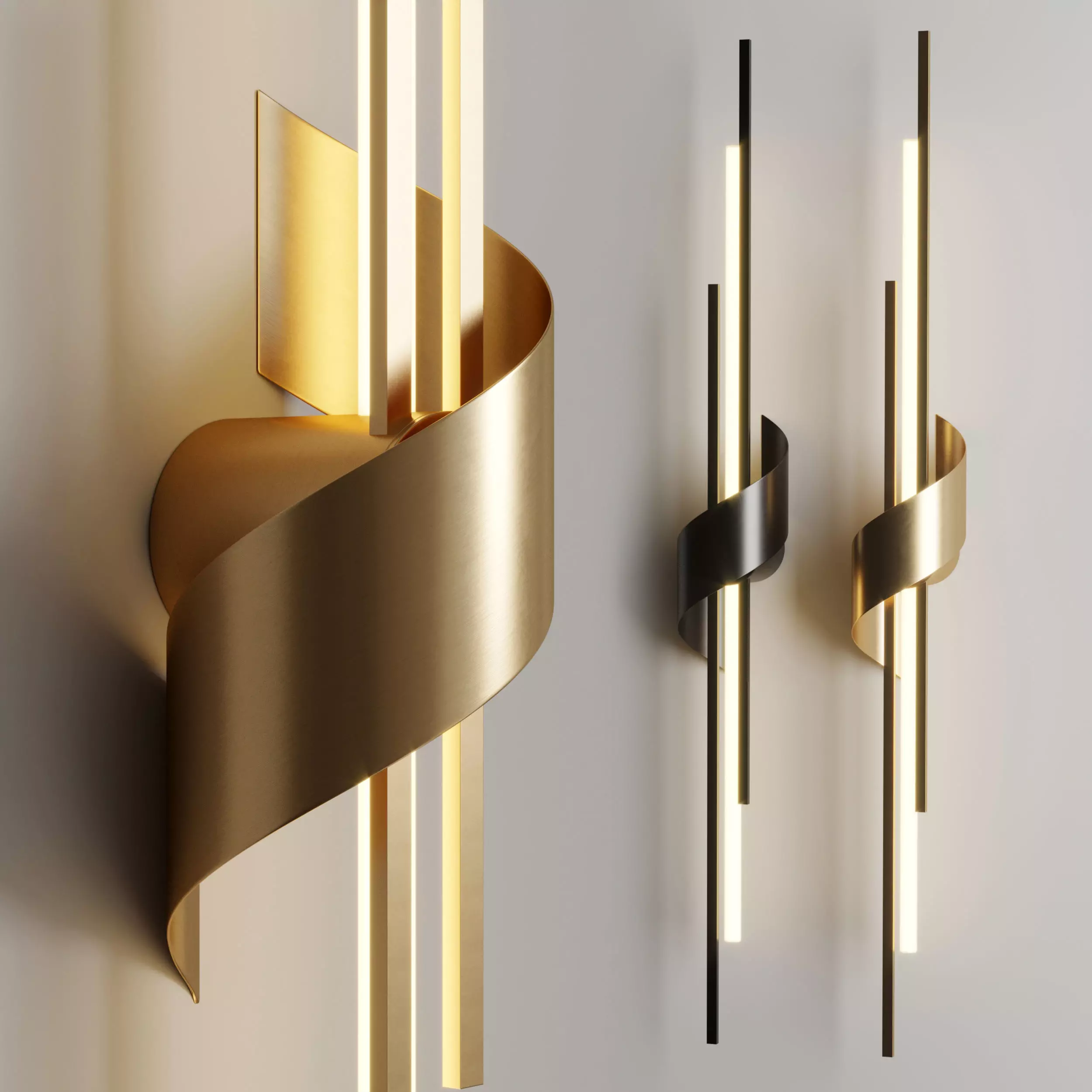 lampatron TINUS BEND wall light  Low-poly 3D model_0