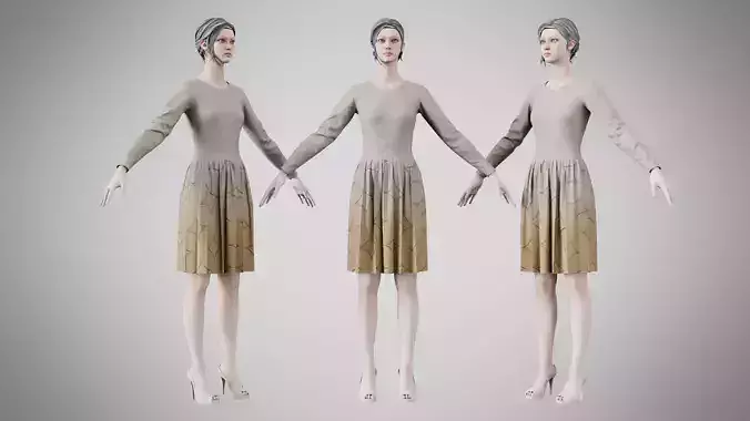 Dress 05 Grullo With Design