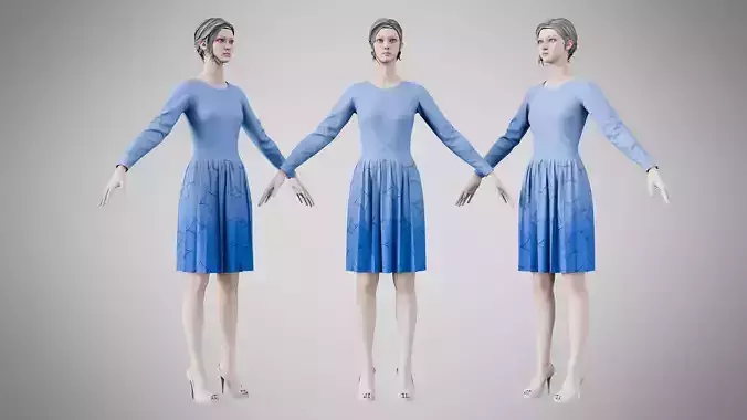 Dress 05 Little Boy Blue With Design