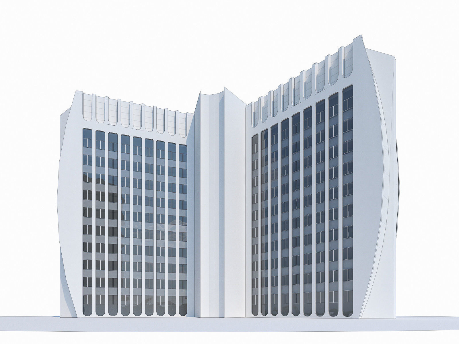 La Defense Buildings Collection Low-poly 3D model_22